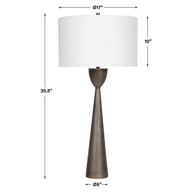 Uttermost Waller Table Lamp With White Linen Shade