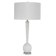 Uttermost Kently Ivory Stone Table Lamp With White Shade