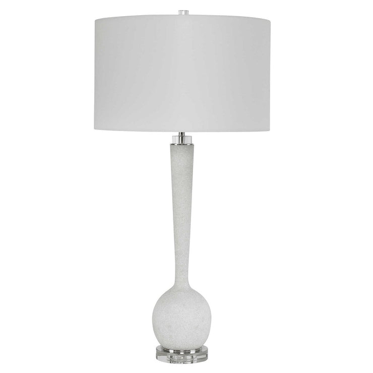 Uttermost Kently Ivory Stone Table Lamp With White Shade