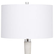 Uttermost Kently Ivory Stone Table Lamp With White Shade