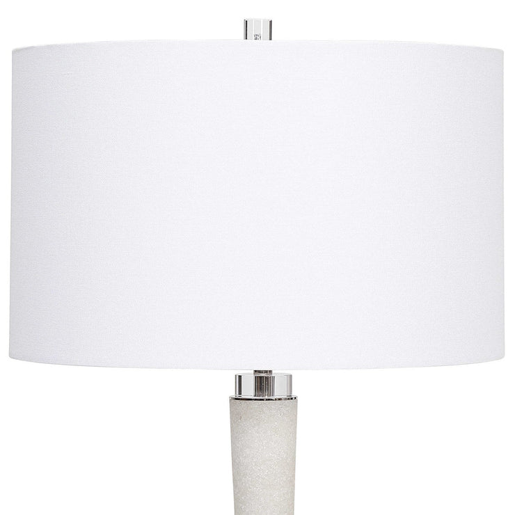 Uttermost Kently Ivory Stone Table Lamp With White Shade