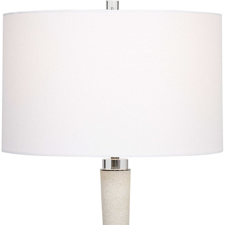 Uttermost Kently Ivory Stone Table Lamp With White Shade