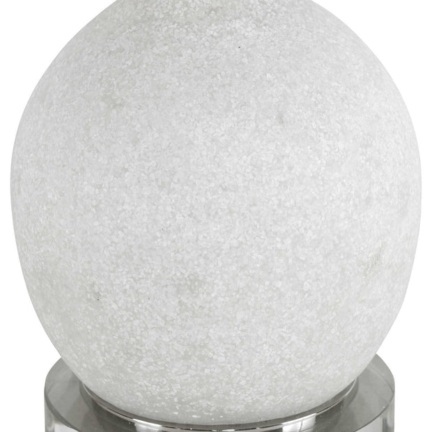Uttermost Kently Ivory Stone Table Lamp With White Shade