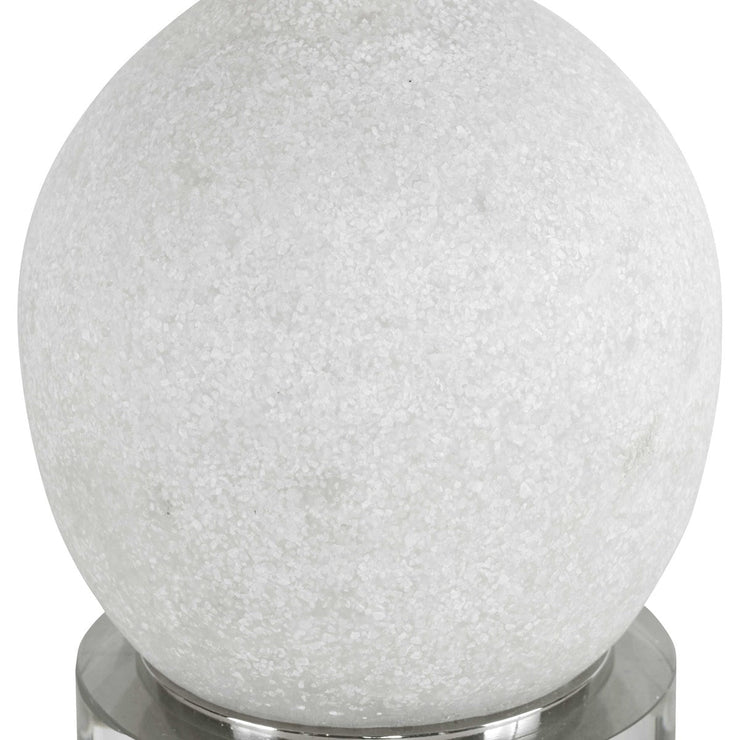 Uttermost Kently Ivory Stone Table Lamp With White Shade