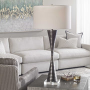 Uttermost Renegade Cast Iron Table Lamp With White Shade