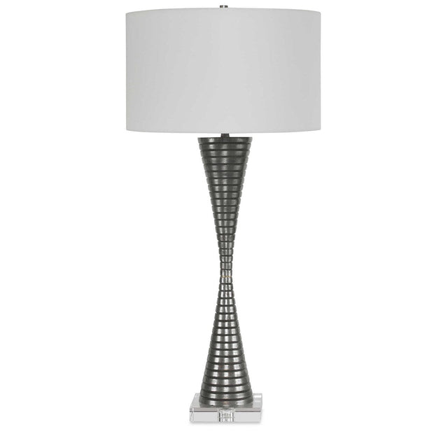 Uttermost Renegade Cast Iron Table Lamp With White Shade