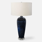 Uttermost Stargazer Cobalt Blue Glass Table Lamp With White Shade