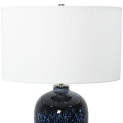 Uttermost Stargazer Cobalt Blue Glass Table Lamp With White Shade