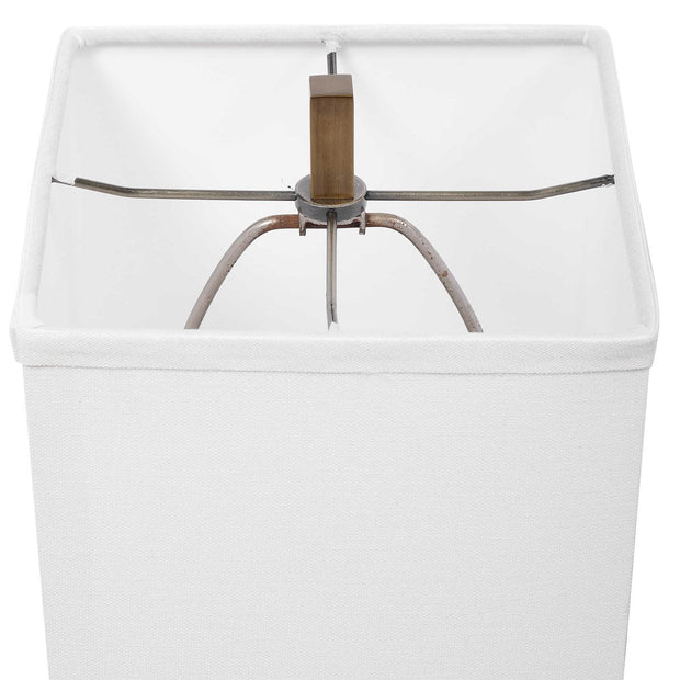 Uttermost Copeland Mercury Glass Buffet Lamp With Off-White Linen Shade