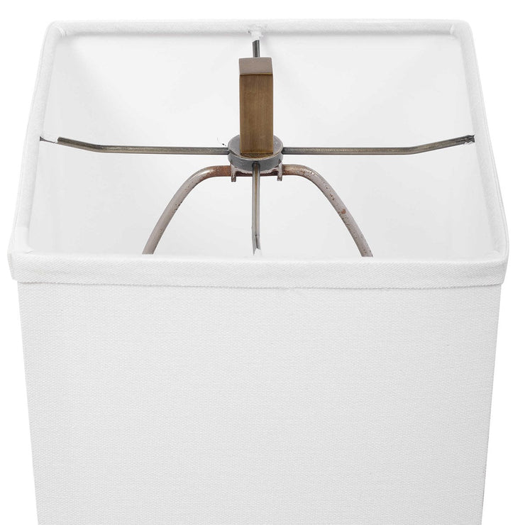 Uttermost Copeland Mercury Glass Buffet Lamp With Off-White Linen Shade