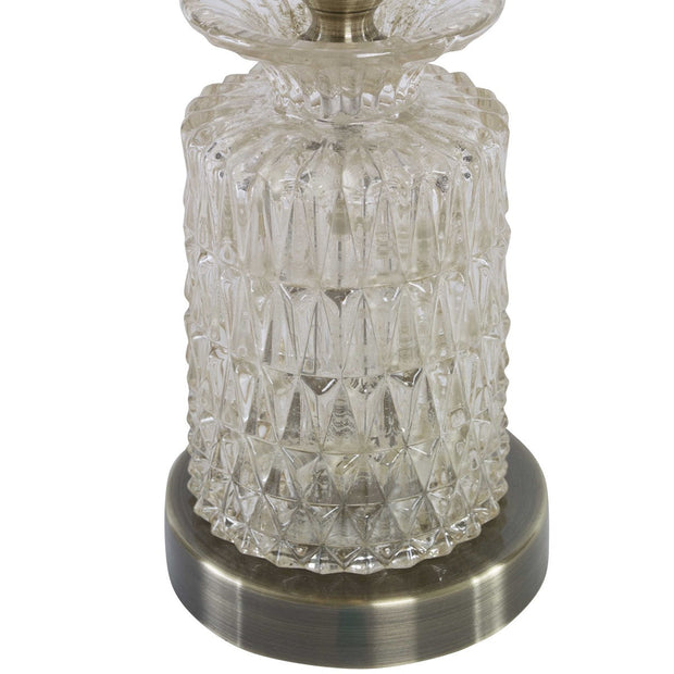 Uttermost Flaviana Champagne Glass Buffet Lamp With White Linen Shade