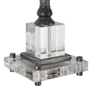Uttermost Teala Aged Black Buffet Lamp With White Linen Shade