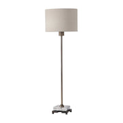 Uttermost Danyon Antiqued Brass Iron Table Lamp With Beige Linen Shade