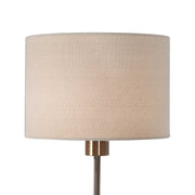 Uttermost Danyon Antiqued Brass Iron Table Lamp With Beige Linen Shade