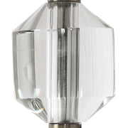 Uttermost Margo Antiqued Brass and Crystal Buffet Lamp With White Linen Shade