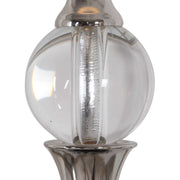 Uttermost Elody Blue Gray Glazed Ceramic Buffet Lamp With White Linen Shade