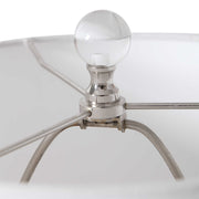 Uttermost Piers Blue Glazed Ceramic Buffet Lamp With White Linen Shade