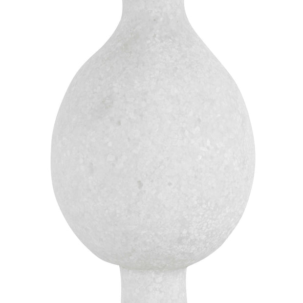 Uttermost Inverse Ivory and Black Stone Table Lamp With White Shade