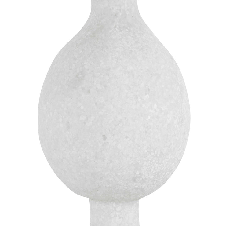 Uttermost Inverse Ivory and Black Stone Table Lamp With White Shade