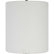 Uttermost Aurelia Polished Nickel Buffet Lamp With White Linen Shade