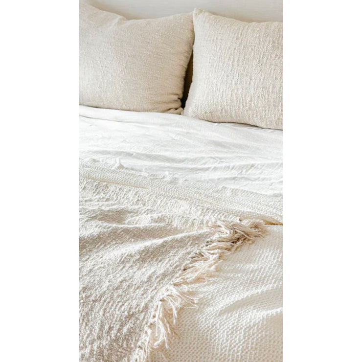 Anaya Home Blissful Bamboo Beige Jacquard Throw