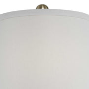 Uttermost Laton Brushed Brass Buffet Lamp With Linen Shade