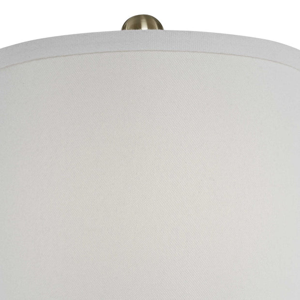 Uttermost Laton Brushed Brass Buffet Lamp With Linen Shade