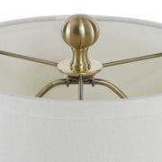 Uttermost Laton Brushed Brass Buffet Lamp With Linen Shade
