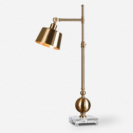 Uttermost Laton Brushed Brass Desk Lamp