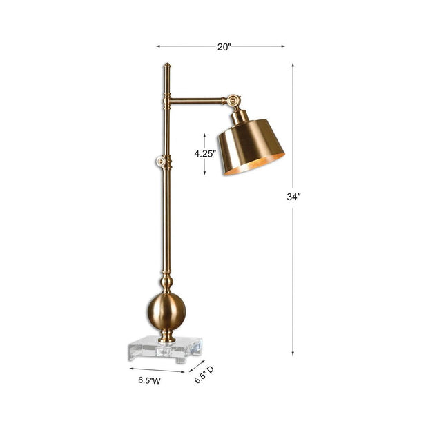 Uttermost Laton Brushed Brass Desk Lamp