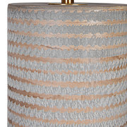 Uttermost Monolith Pewter Gray Table Lamp With White Shade