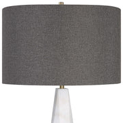 Uttermost Citadel Marble Table Lamp With Charcoal Gray Shade