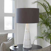 Uttermost Citadel Marble Table Lamp With Charcoal Gray Shade