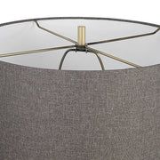 Uttermost Citadel Marble Table Lamp With Charcoal Gray Shade