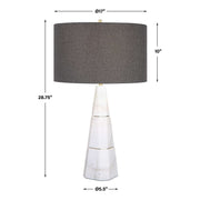 Uttermost Citadel Marble Table Lamp With Charcoal Gray Shade