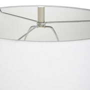 Uttermost Clariot Blue and White Glazed Ceramic Table Lamp With White Linen Shade