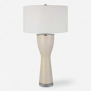 Uttermost Amphora Off-White Crackle Glaze Ceramic Table Lamp With White Drum Shade
