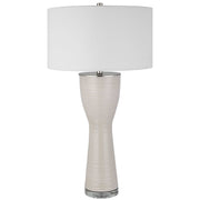 Uttermost Amphora Off-White Crackle Glaze Ceramic Table Lamp With White Drum Shade