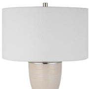 Uttermost Amphora Off-White Crackle Glaze Ceramic Table Lamp With White Drum Shade