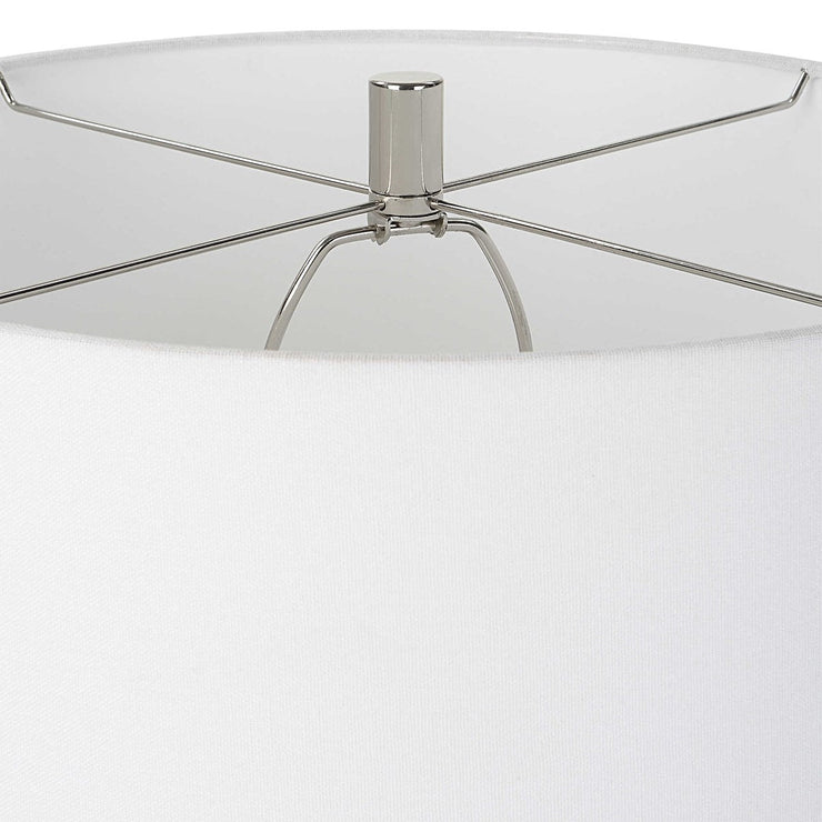 Uttermost Amphora Off-White Crackle Glaze Ceramic Table Lamp With White Drum Shade