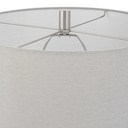 Uttermost Nettle Mushroom Gray Glazed Ceramic Table Lamp With Drum Shade
