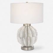 Uttermost Repetition White Marble Table Lamp With White Shade