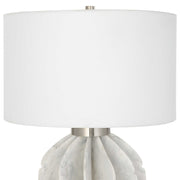 Uttermost Repetition White Marble Table Lamp With White Shade