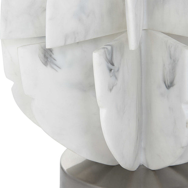 Uttermost Repetition White Marble Table Lamp With White Shade