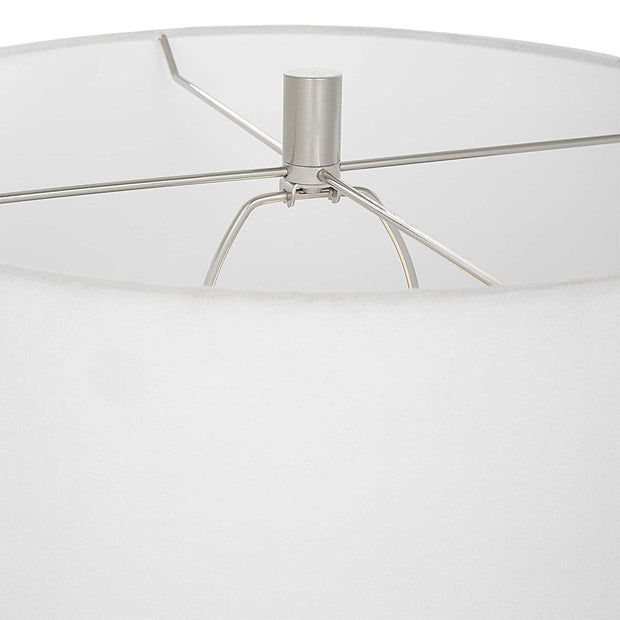Uttermost Repetition White Marble Table Lamp With White Shade