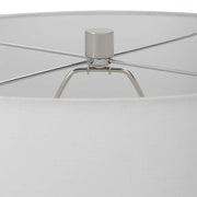 Uttermost Albany Textured White Glaze Ceramic Table Lamp With Drum Shade