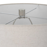 Uttermost Contour Blue Green Metallic Glass Table Lamp With Oatmeal Drum Shade