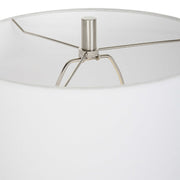 Uttermost Fountain Ivory Stone and Marble Buffet Lamp With White Shade