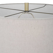 Uttermost Western Sky Golden Rust, Indigo and Blue-Green Ceramic Table Lamp With Gray Linen Shade
