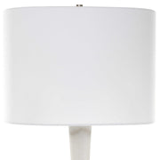 Uttermost Hourglass White Marble Table Lamp With Drum Shade